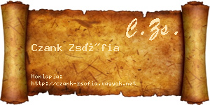 Czank Zsófia névjegykártya