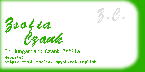 zsofia czank business card